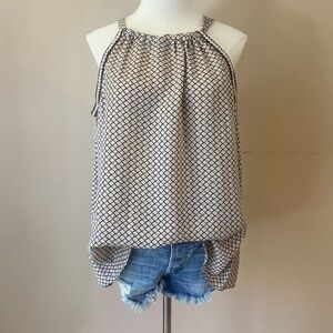 NEW Ces femme Diamond print tank top beige S